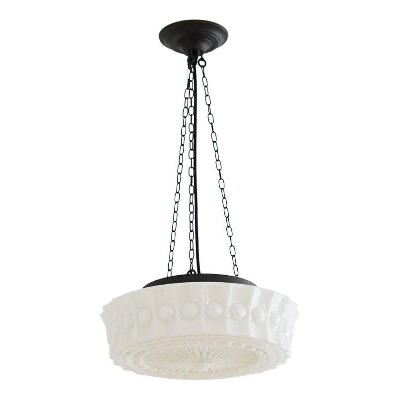 Afralia™ French Retro Shanghai Style Glass Lamp Chandelier