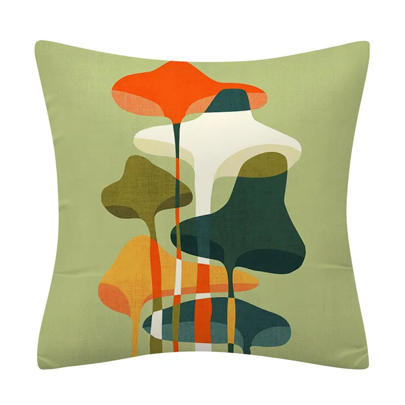 Afralia™ Geometry Pattern Cushion Cover Polyester Cotton Sofa Pillowcase Home Decor