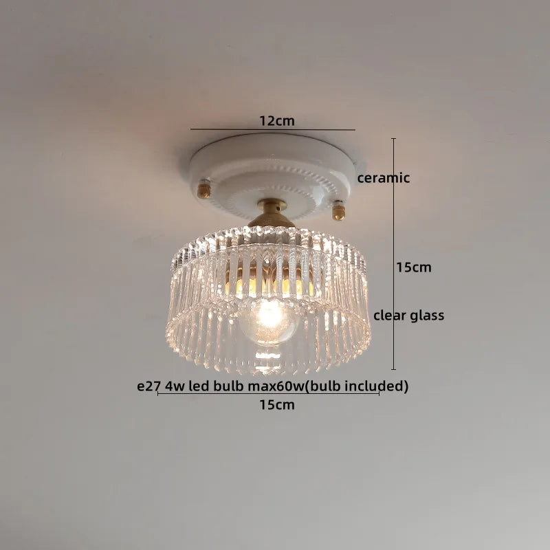 Afralia™ Ceramic Copper LED Ceiling Light: Modern Indoor Lighting Fixture for Home Decor