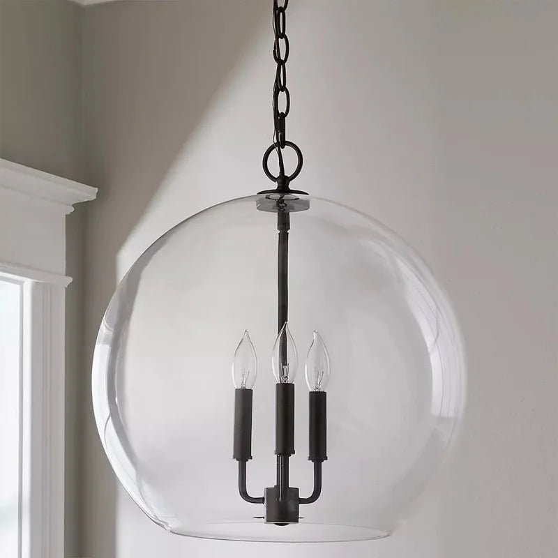 Afralia™ Glass Ball LED Chandelier for Modern Restaurant & Bar Decor