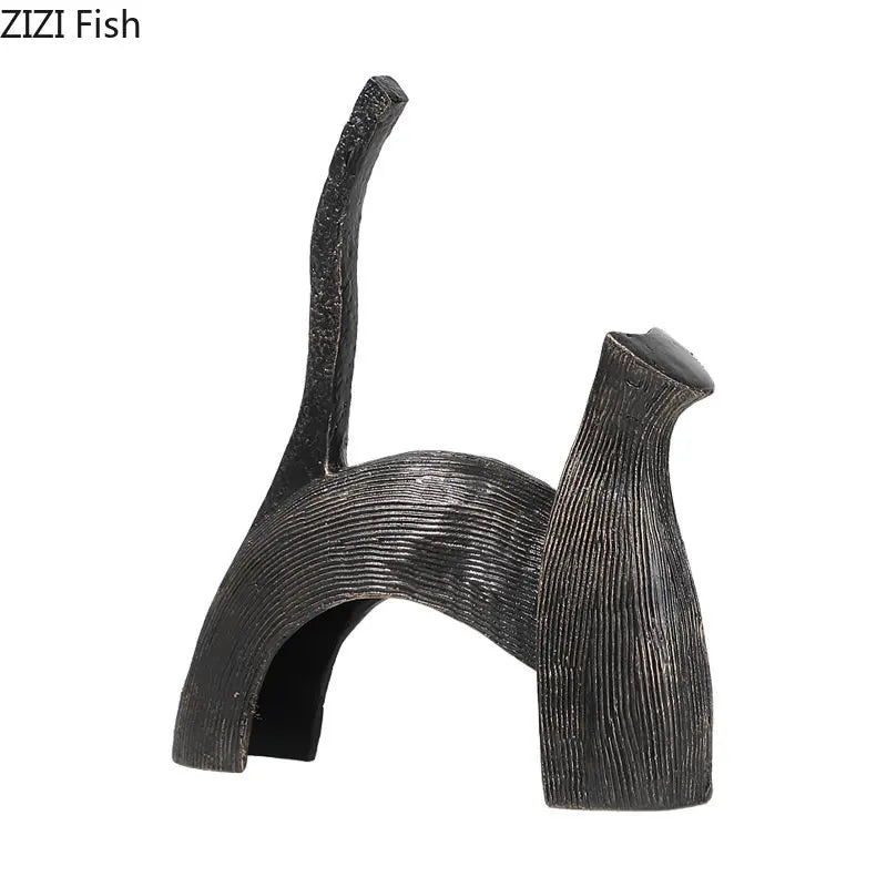 Afralia™ Bull Statue: Abstract Cast Iron Cattle Sculpture for Modern Home Decor