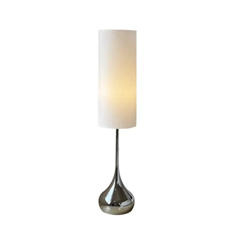 Afralia™ Cream Fabric Shade LED Floor Lamp | Nordic Minimalist Style for Bedroom & Living Room