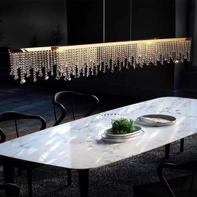 Afralia™ Crystal Chandelier: Modern Nordic LED Pendant Lighting Fixture for Luxe Home Decor