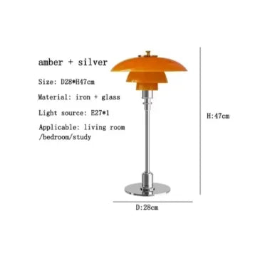 Afralia™ Glass Desk Lamp: Modern Danish Design for Living Room, Study, or Hotel Bedside