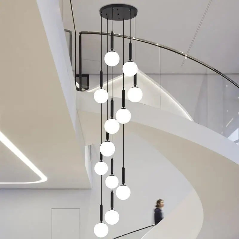 Afralia™ LED Glass Ball Chandelier: Stylish Lighting for Home, Hotel, and Indoor Spaces