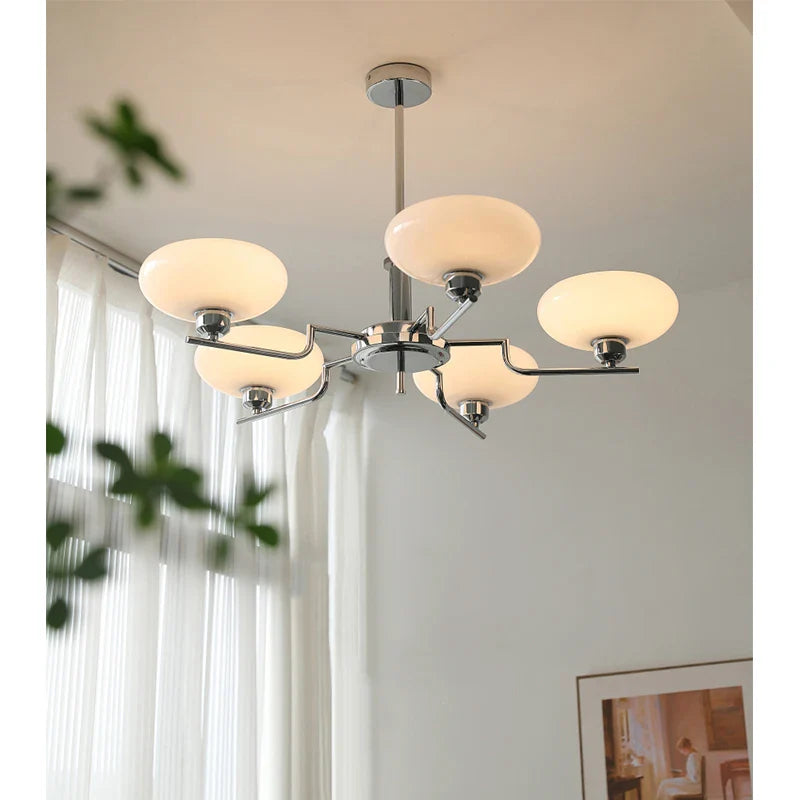 Afralia™ Retro Glass Chandelier Warm Postmodern American Style Hall Light