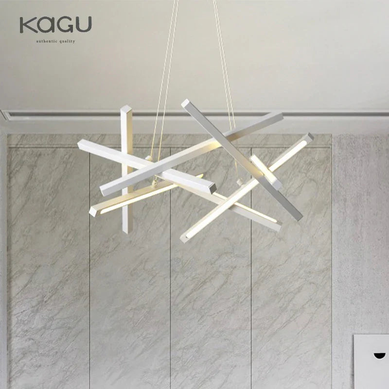 Afralia™ LED Chandelier Remote Control Ceiling Pendant Light for Living Room, Dining Room, Bedroom