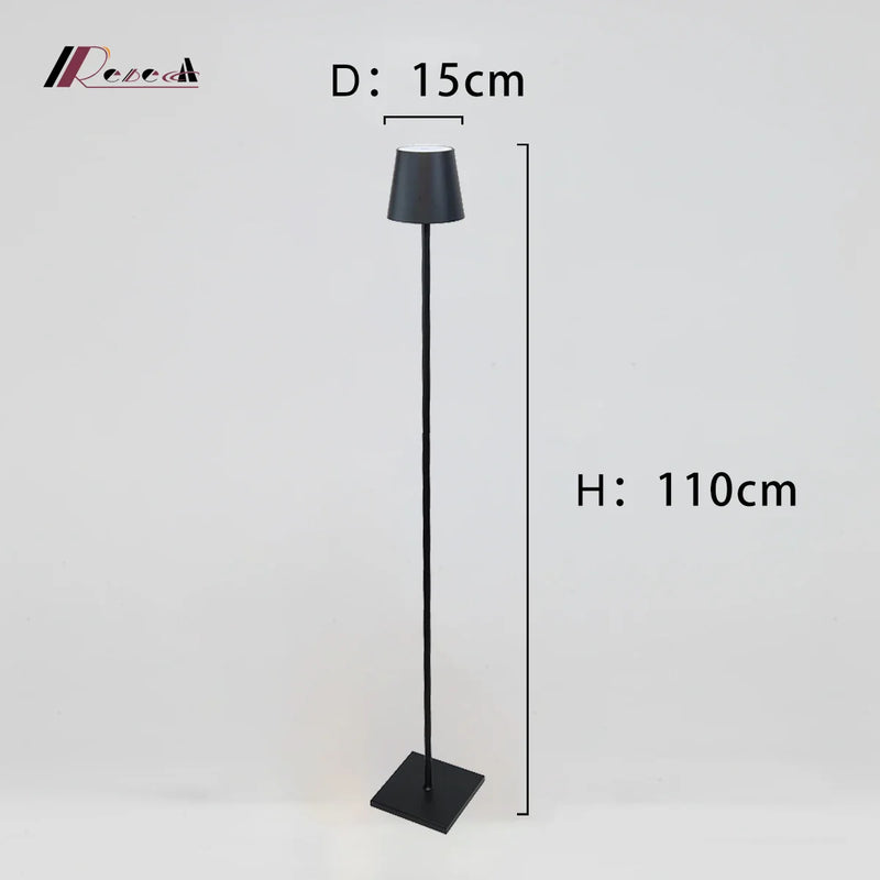 Afralia™ Rechargeable Touch Switch LED Floor Lamp for Bedroom