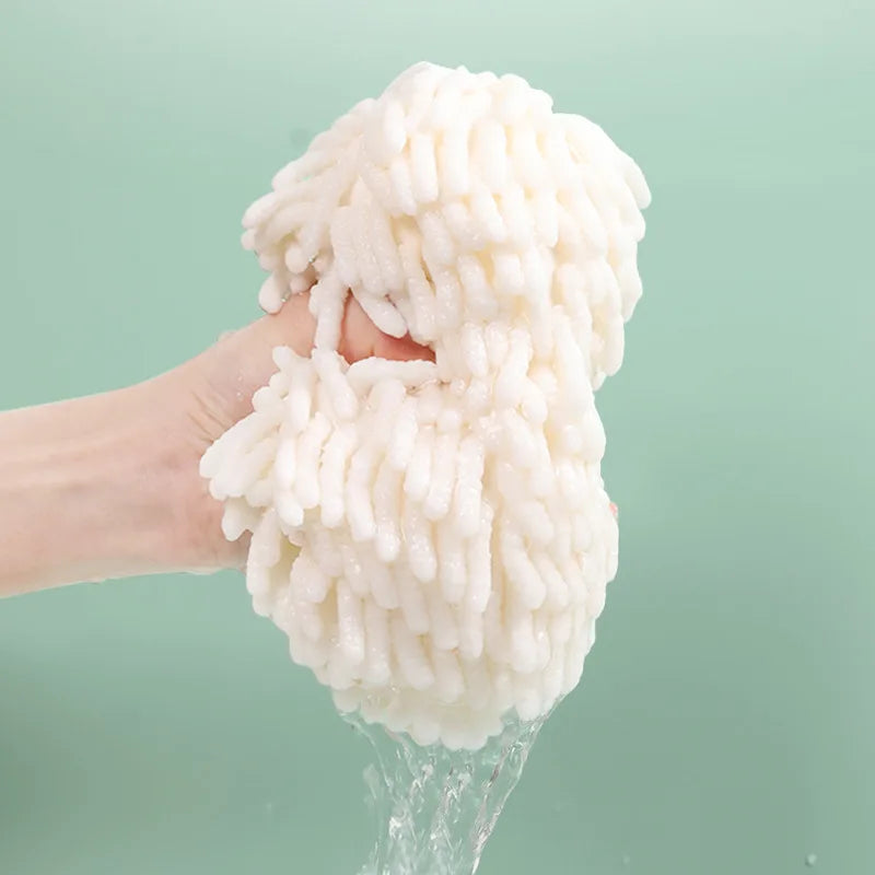 Afralia™ Chenille Microfiber Hand Towel Ball: Super Soft, Quick-Drying Wipe Cloth for Home, Bathroom, Kitchen