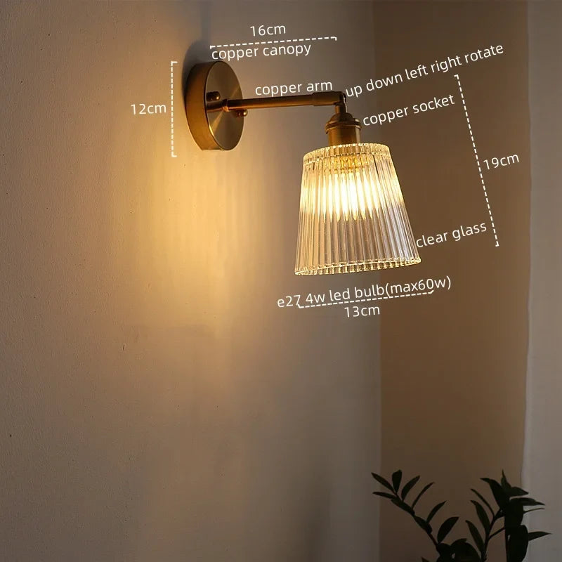 Afralia™ Modern Copper LED Wall Sconce, Nordic Design for Hallway, Living Room, Bathroom