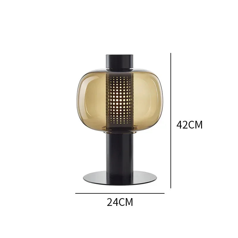 Afralia™ Glass Table Lamp Modern Design for Living Room and Bedroom
