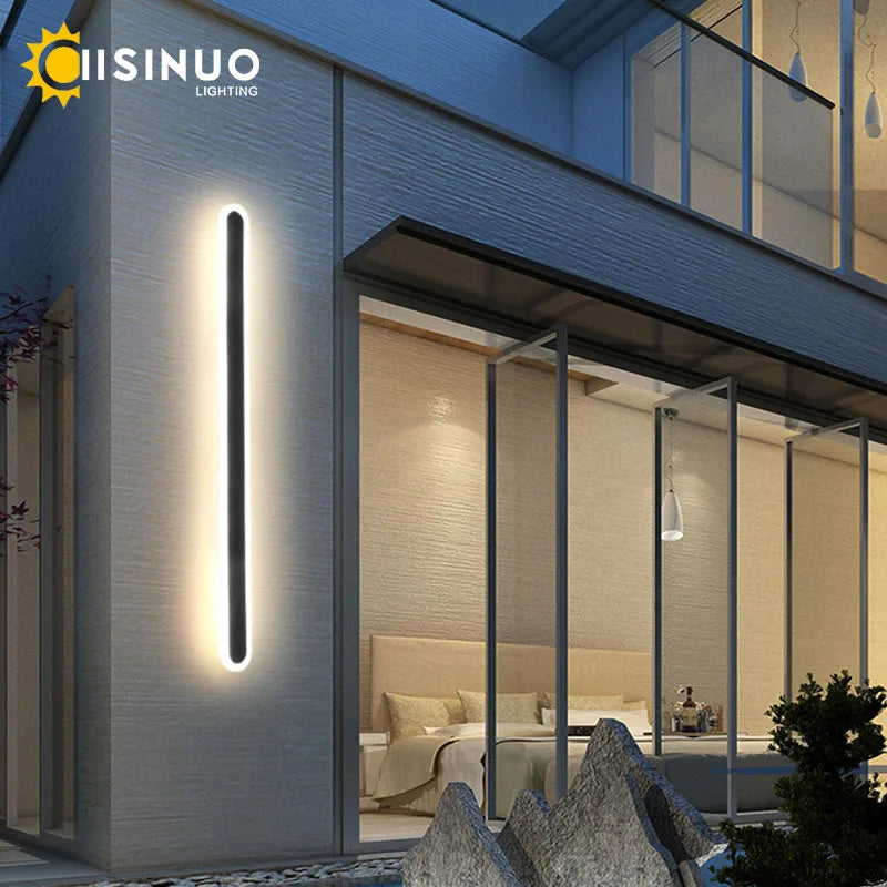 Afralia™ Outdoor LED Wall Lamp Aluminum Garden Sconce Light IP65 Waterproof 110V 220V