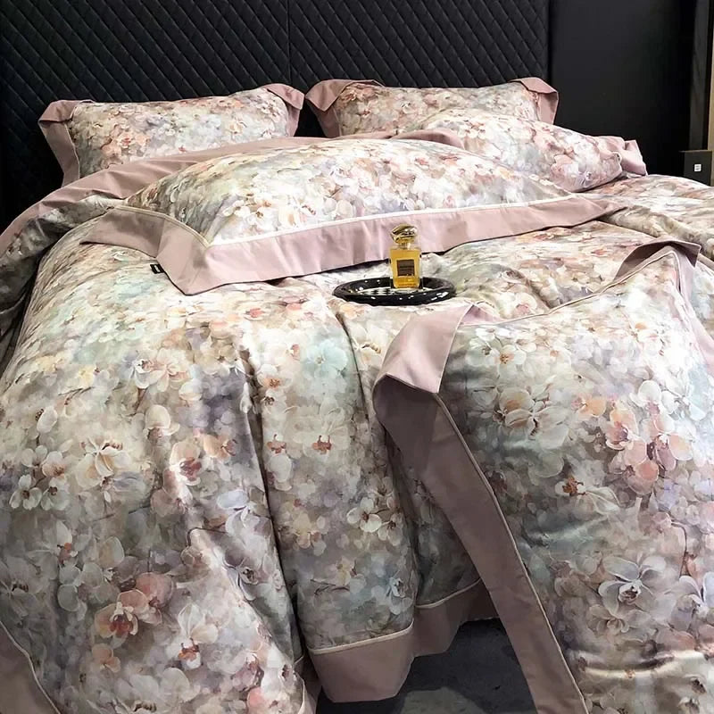 Afralia™ Sanded Cotton Bedding Set - Queen/King/Double Size - Printed Design