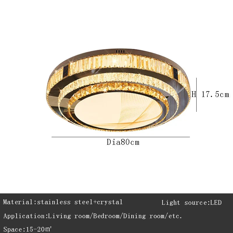 Afralia™ Gold Crystal LED Chandelier: Modern Luxury Ceiling Lighting for Living Room, Bedroom & Bathroom