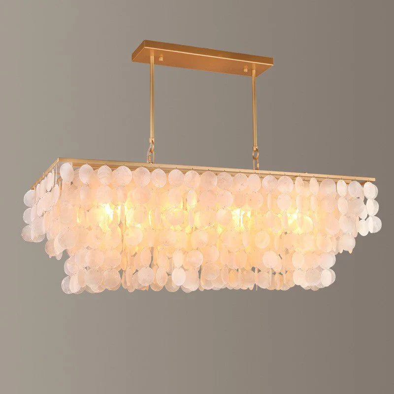 Afralia™ Modern Scandinavian Shell Chandelier for Dining & Living Room