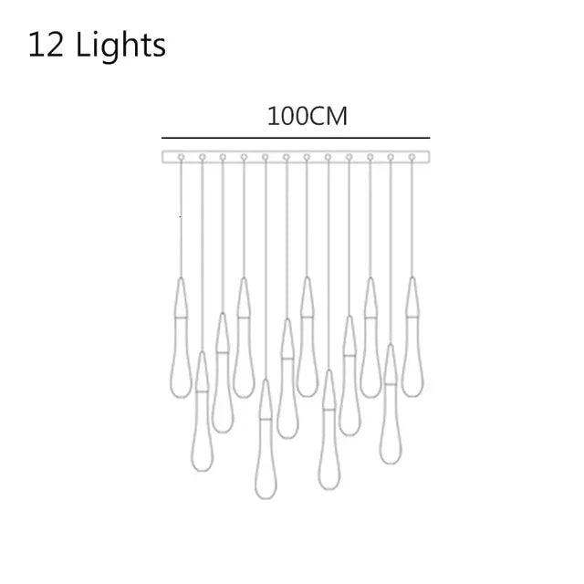 Afralia™ Crystal Drop Chandelier: Elegant Lighting for Home Decor, Living Room, Dining Room, Lobby