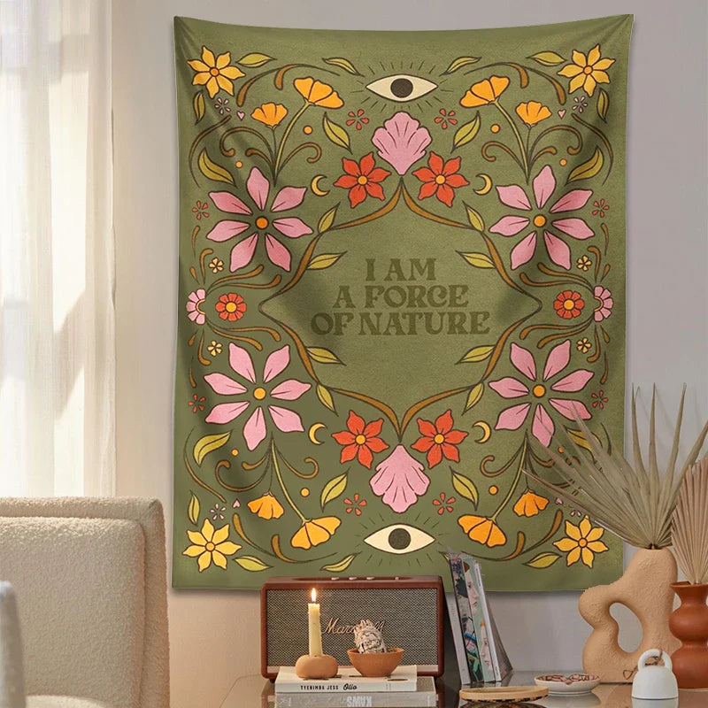 Afralia™ Wildflower Boho Tapestry Wall Hanging for Colorful Home Decor