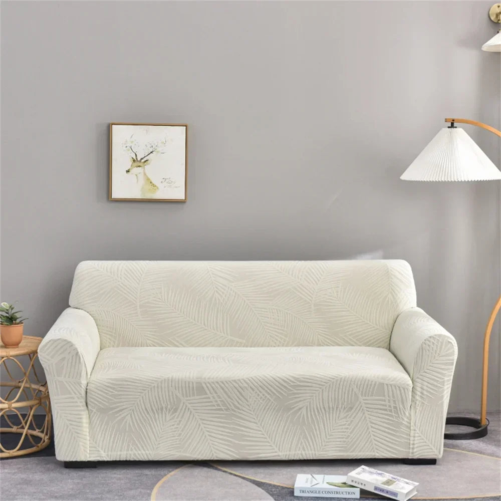 Afralia™ Waterproof 12 Colors Spandex Sofa Cover Slipcover with Leaf Pattern