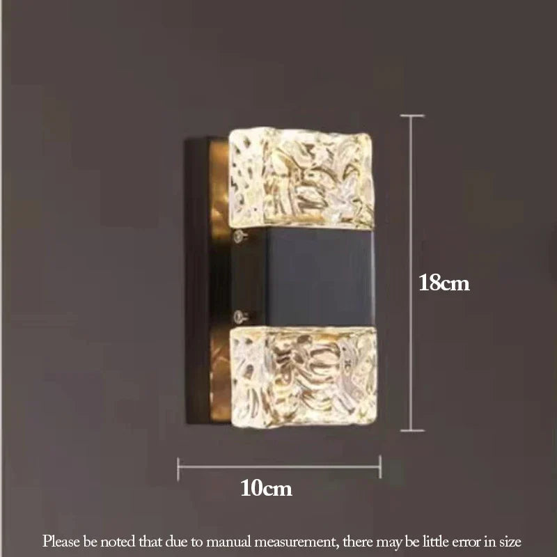 Afralia™ Crystal Nordic LED Wall Lamps | Modern Corrugated Sconces for Home Decor