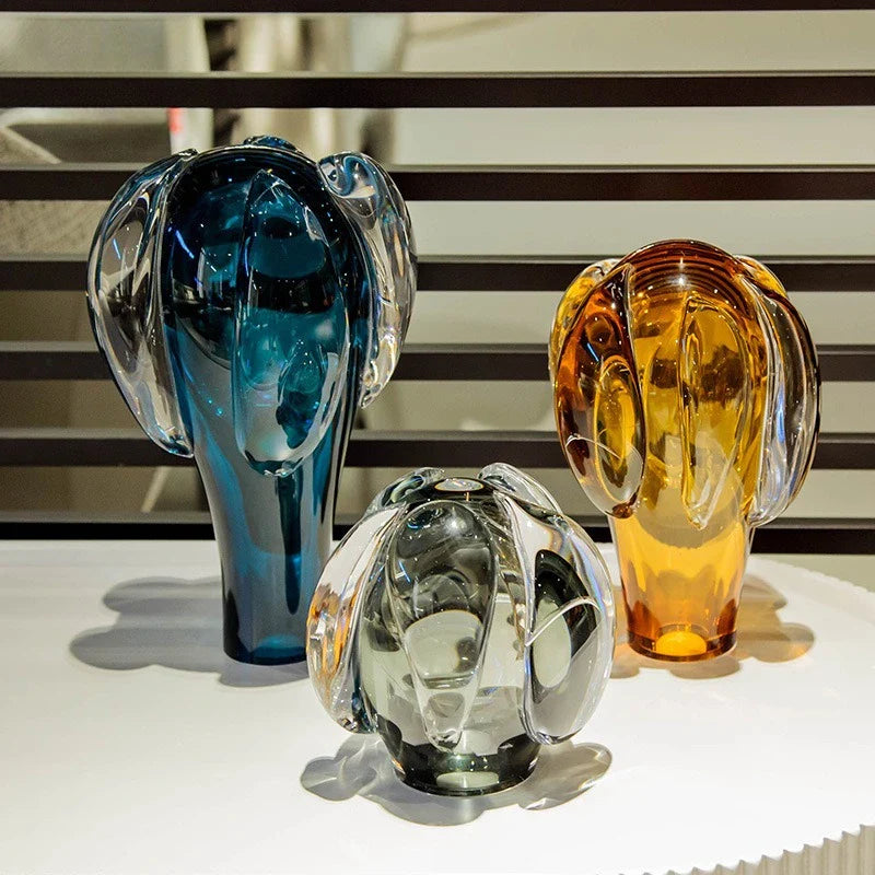 Afralia™ Glass Vase Hot Air Balloon Home Decor Accessory