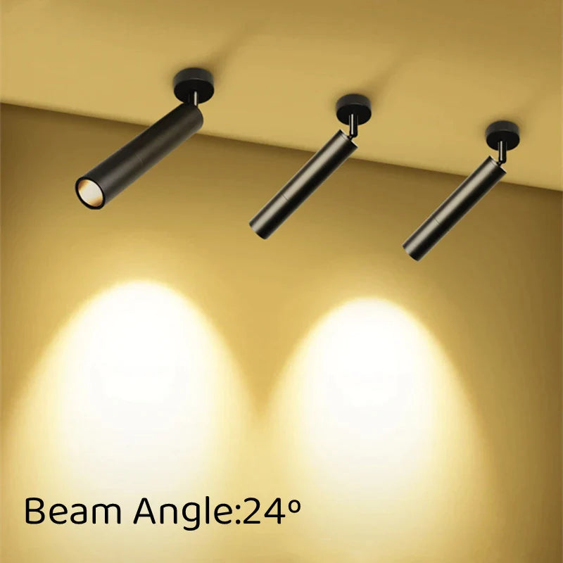 Afralia™ Narrow Beam LED Track Lamp: Adjustable Angle Spotlight for Home & Store Lighting