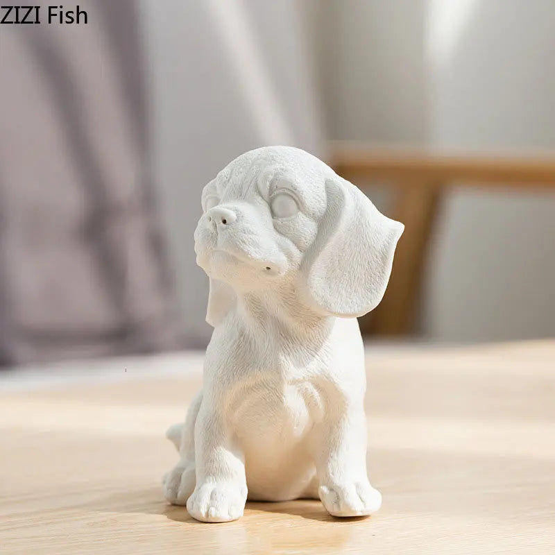 Afralia™ French Bulldog Ceramic Sculpture Miniature Figurine Desk Decoration Ornament
