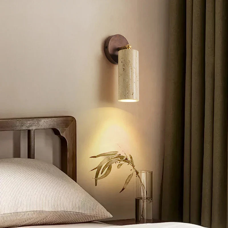 Afralia™ Copper LED Wall Light Fixture Nordic Modern Plug In Bedside Lamp