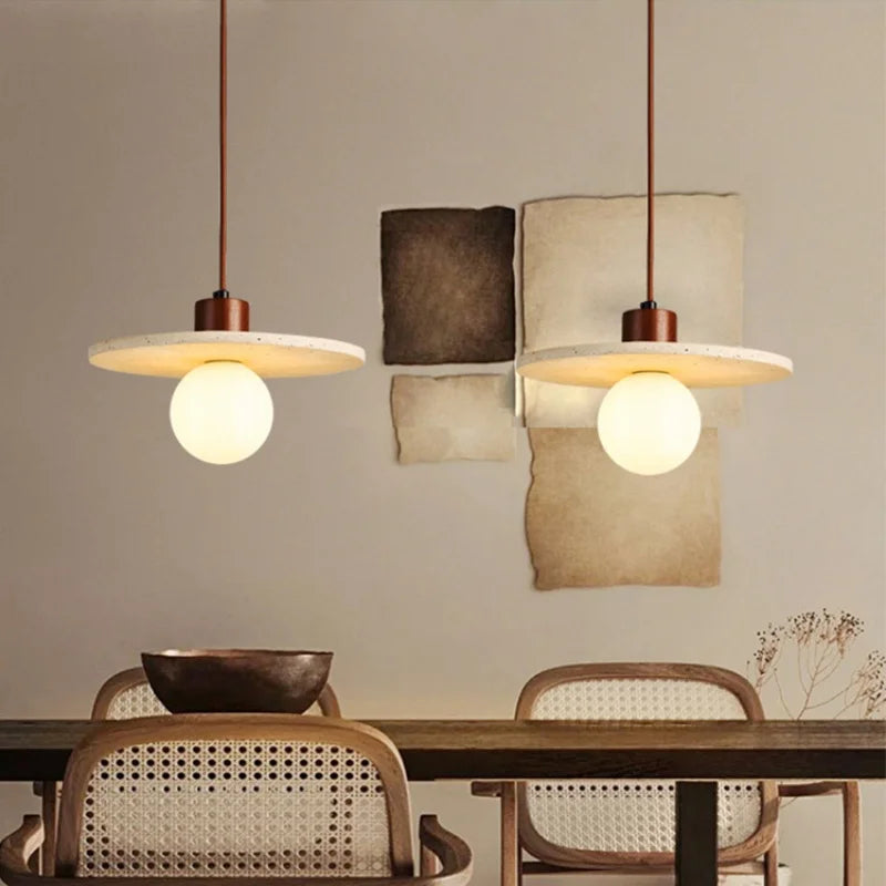 Afralia™ Yellow Cave Stone LED Pendant Lamp Modern Hanging Light Fixtures