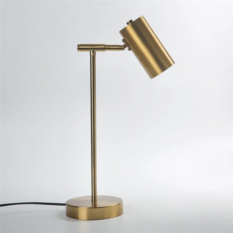 Afralia™ Golden Table Lamp for Study and Reading, Modern Nordic Bedroom Decor Lighting