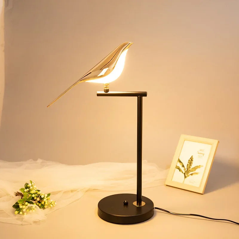 Afralia™ Magpie Bird Table Light Standing Desk Floor Lamp for Modern Indoor Decor