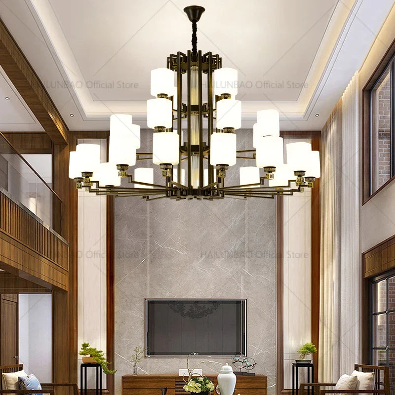 Afralia™ Chinese Style Chandelier: Modern, Simple & Elegant Lighting for Living Room, Dining Room & Bedroom