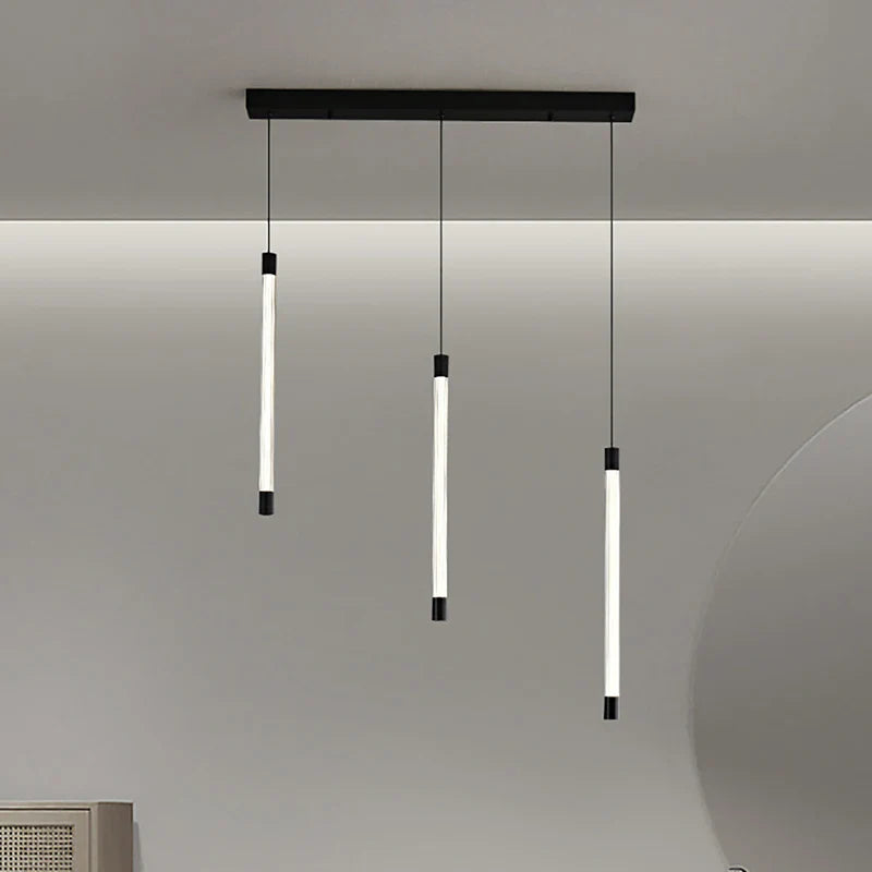 Afralia™ Villa Hotel Lobby Chandelier LED Tube Pendant Lights for Stylish Indoor Lighting