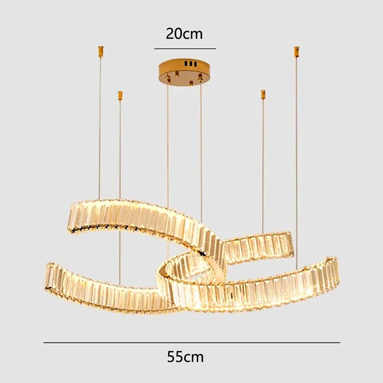 Afralia™ Crystal Chandelier: Modern Home & Dining Room Pendant Light, Interior Lighting