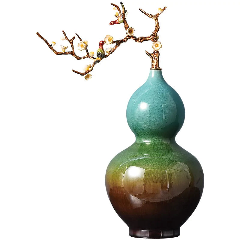 Enamel Color Gourd Ceramic Decoration for Home & Office by Afralia™