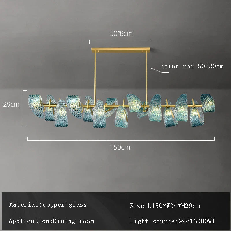 Afralia™ Flower Shape Glass Ceiling Chandelier for Living Room Dining Room Decor