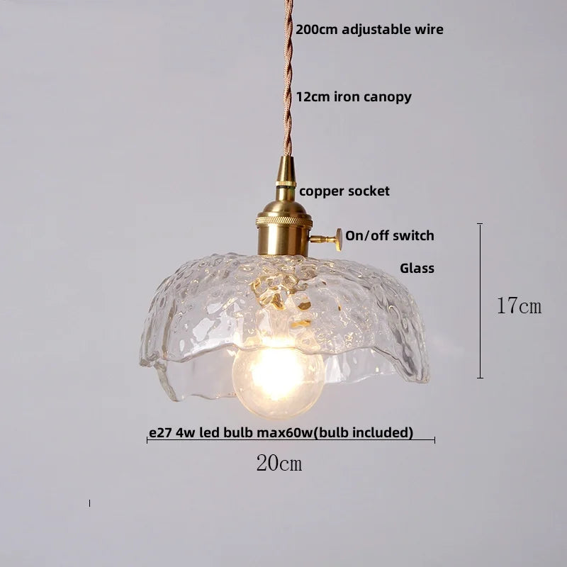 Afralia™ Clear Glass LED Pendant Light - Modern Nordic Design - Adjustable Hanging Lamp