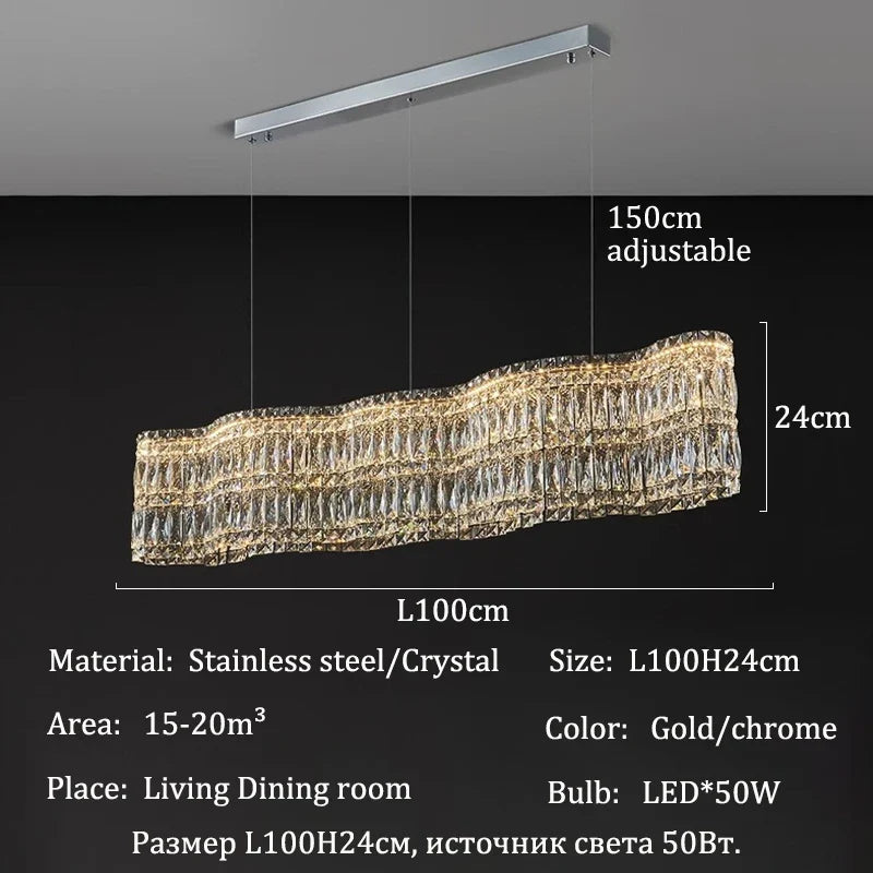 Afralia™ Luxury Crystal Chandeliers for Home Villa Decor Living Dining Lighting Fixture