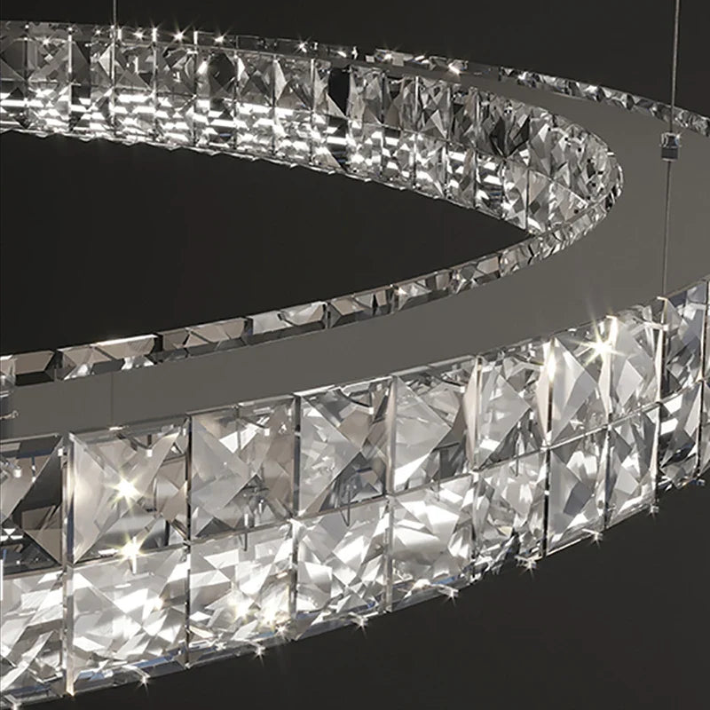 Afralia™ Crystal Pendant Light Chandelier for Luxe Home Decor