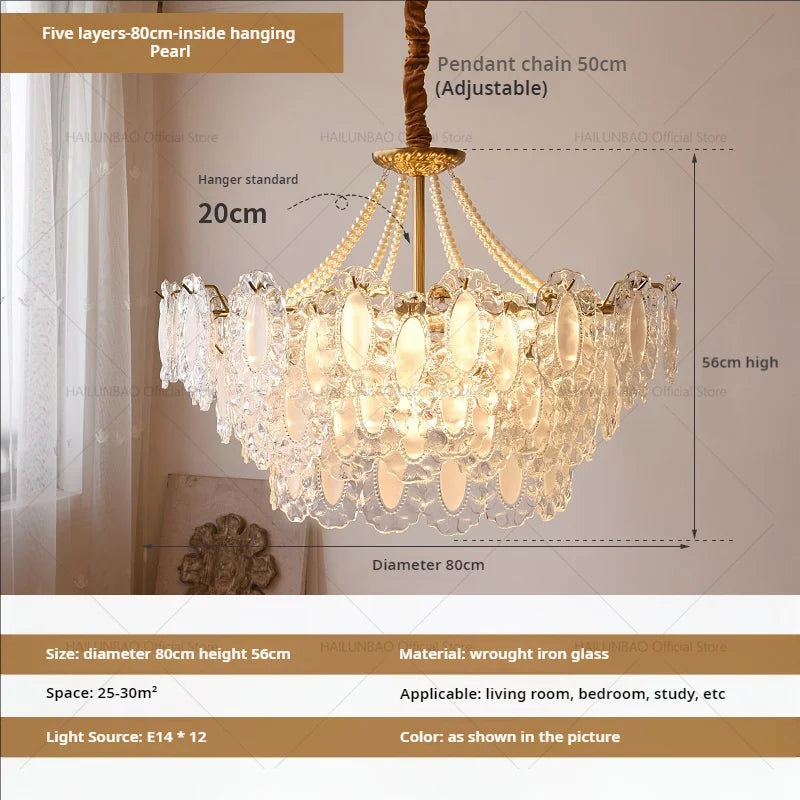 Afralia™ Cream Wind Crystal Chandelier - Elegant French Design for Luxury Living Spaces