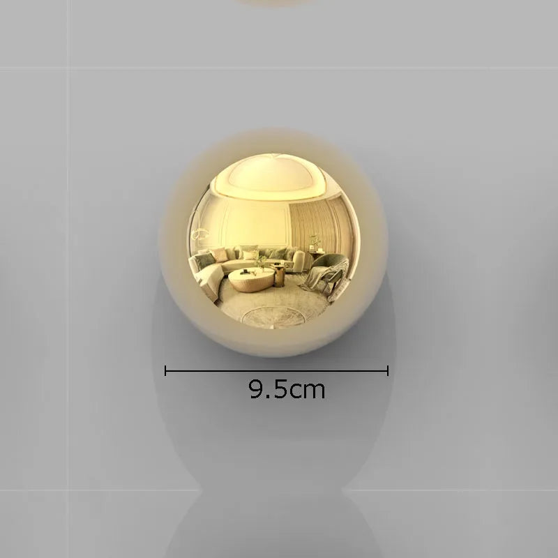 Afralia™ Gold Ball Wall Decoration Ornaments Room Aesthetics Living Background Display