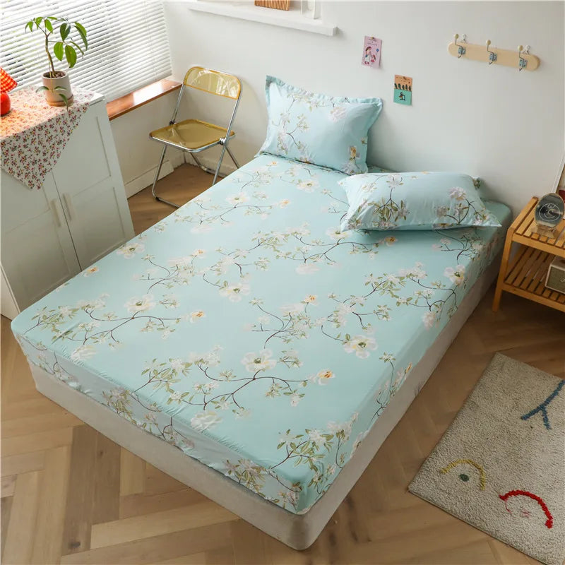 Afralia™ Night Sky Moon Fitted Sheet Set - 3Pcs, All Season Bedspread