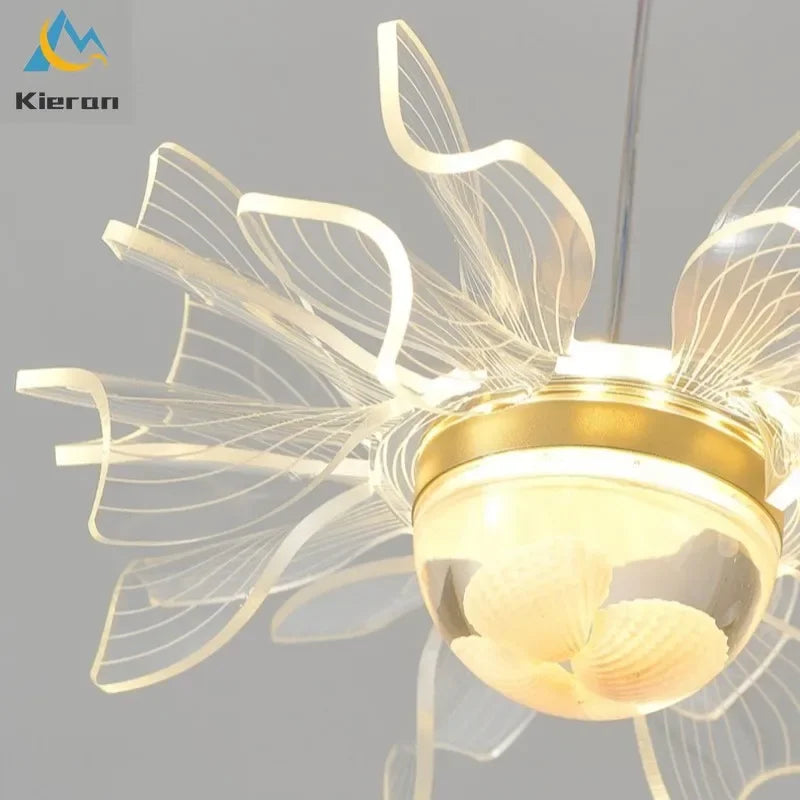 Afralia™ Butterfly LED Chandelier: Nordic Modern UFO Pendent Lamp for Home Decor