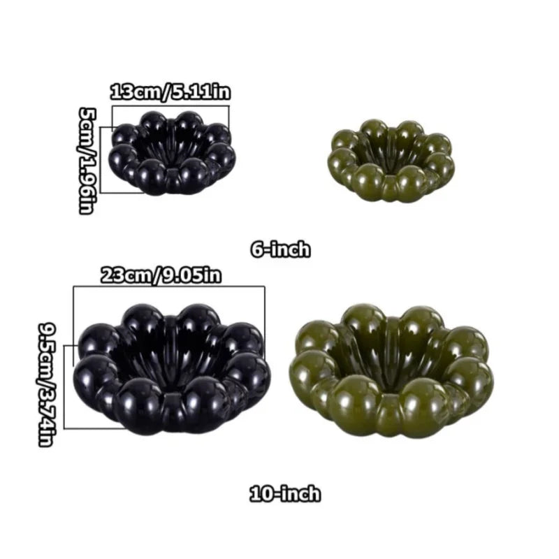 Afralia™ Ceramic Fruit Plate Flower Tray Home Decoration Storage Container