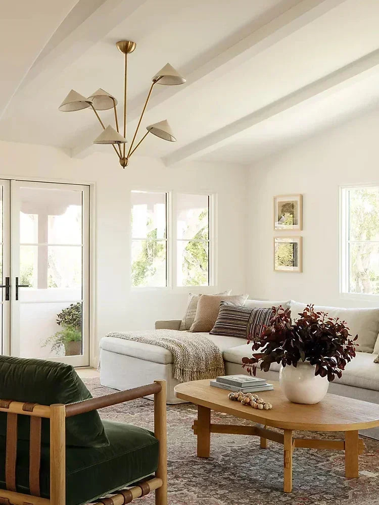 Afralia™ Japanese Cloth Chandeliers Pendant Lights for Living Room Decor