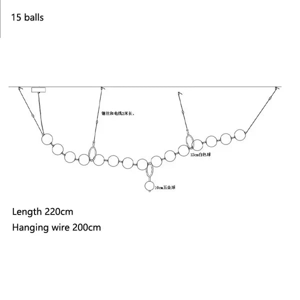 Afralia™ Glass Ball Pendant Chandelier: Nordic Luxury Ceiling Light