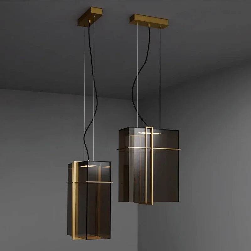Afralia™ Glass Pendant Light: Modern Italian Design, Creative LED, Small SizeListBox, Ceiling Kitchen Island Bedside Décor.