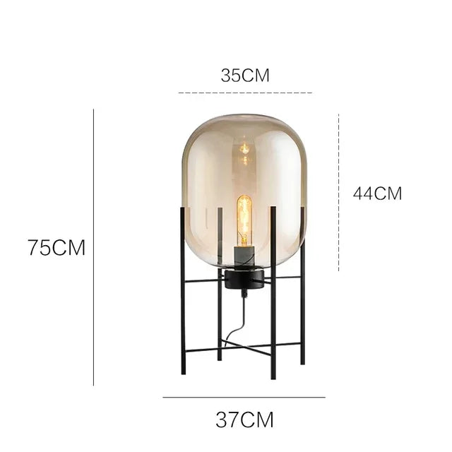 Afralia™ Glass Ball LED Floor Lamp - Postmodern Scandinavian Design