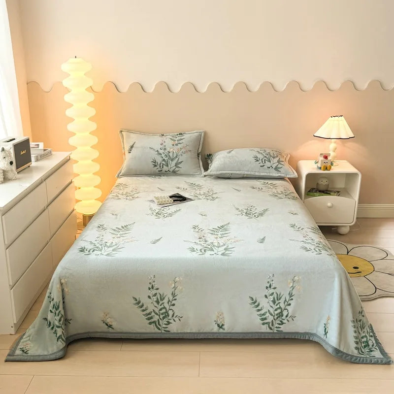 Afralia™ Cartoon Print Flannel Sofa Cover – Lightweight Plush Blanket for Adults