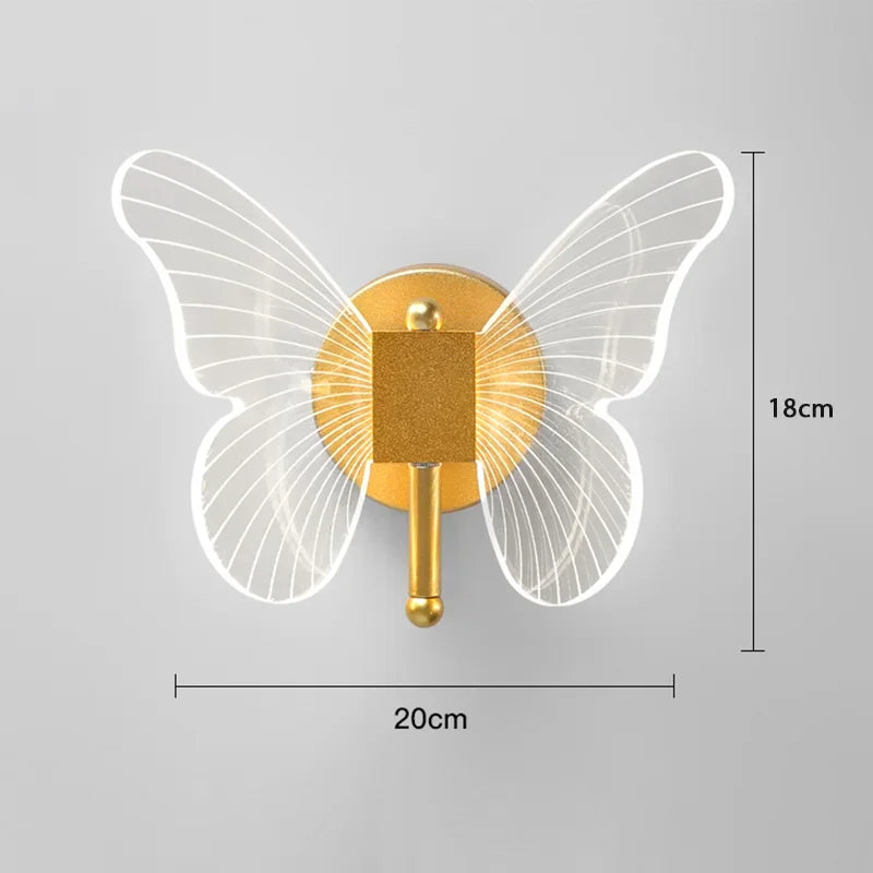 Afralia™ Modern LED Butterfly Chandelier for Bedroom Staircase Illumination
