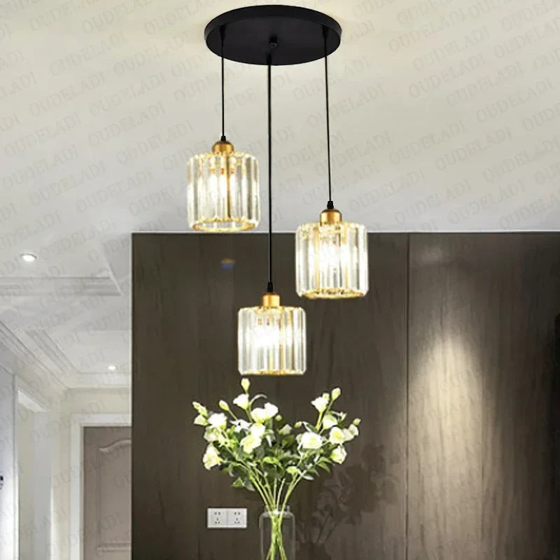 Afralia™ Crystal Trio Pendant Light for Modern Spaces